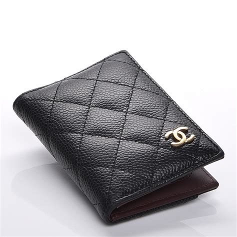 chanel caviar card wallet